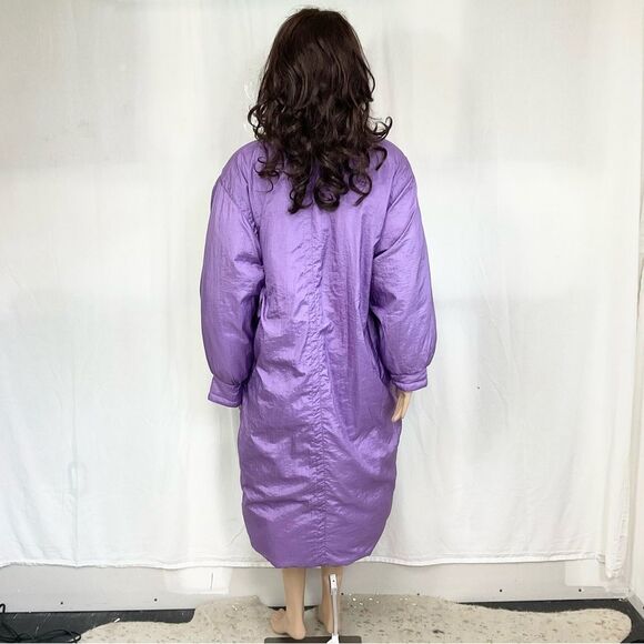 Vintage 80’s Totes Puffer Down Retro Red Purple Mid-Length Parka Coat Jacket M - Picture 5 of 10